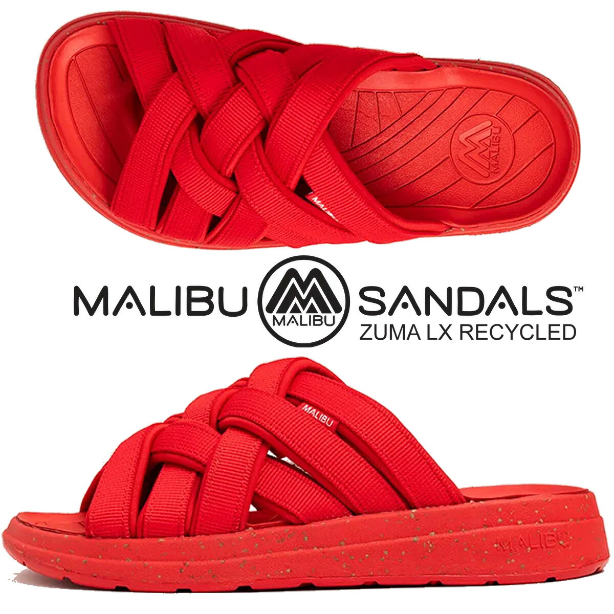 [最短即日発送!! & お得なクーポン!!] 【マリブ サンダルズ ズマ LX リサイクルド レッド】MALIBU SANDALS ZUMA LX RECYCLED RED/RED ms02-5002
