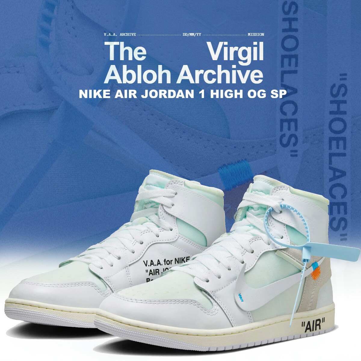 [ ポイントUP & 最大2000円OFFクーポン ] 【ナイキ エア ジョーダン 1 HIGH OG SP V.A.A. ホワイト】NIKE AIR JORDAN 1 HIGH OG SP V.A.A. wht/wht aa3834-100｜ＬＴＤ　ｏｎｌｉｎｅ