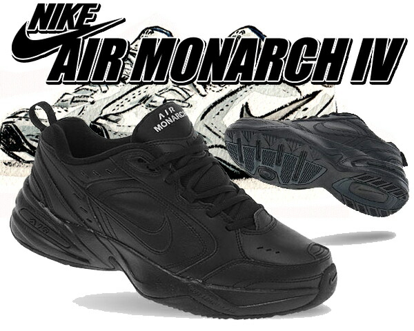 nike air monarch iv black