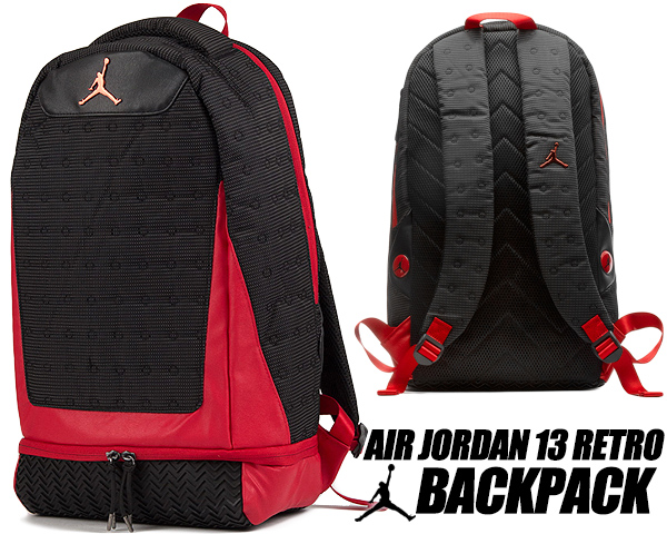 jordan retro 13 backpack black and red