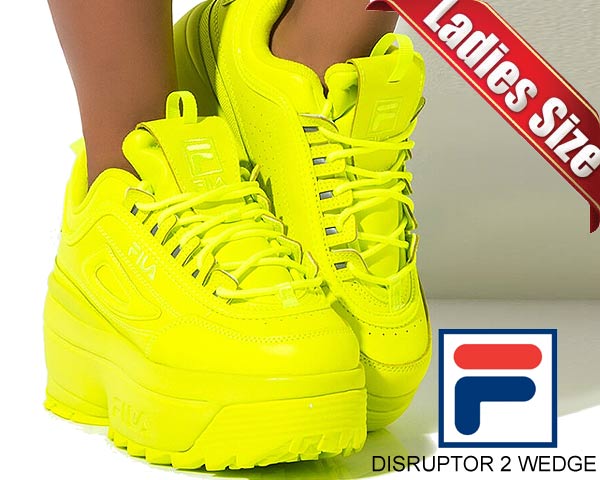 neon yellow fila shoes