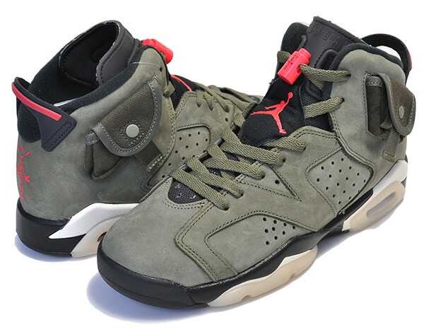 Air Jordan 6 Travis 28センチ Travis Scott x Nike Air Jordan 6 - Olive Green sz 11.5