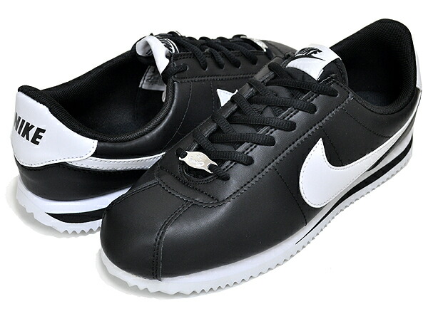 Nike コルテッツ レザー ホワイト&ブラック メンズ26.5cm 新品タグ付 楽天市場】NIKE CORTEZ BASIC LEATHER white/black-m.slv 819719