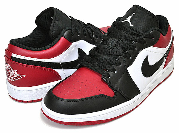 楽天市場】NIKE AIR JORDAN 1 LOW BRED TOE gym red/white-black