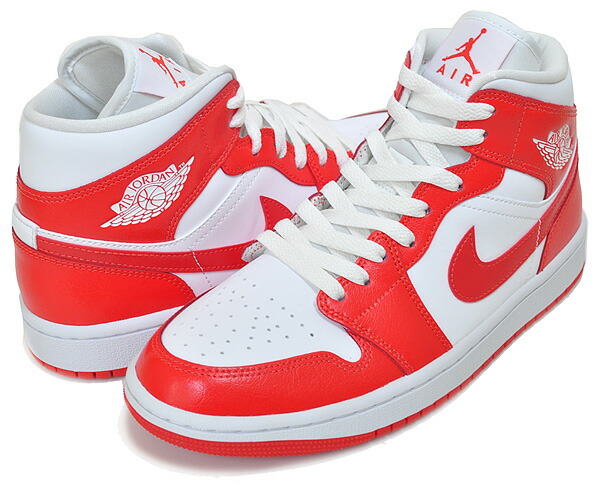 NIKEエアジョーダン1 MID オレンジ/ホワイト 希少品 bq6472-116_2.jpg