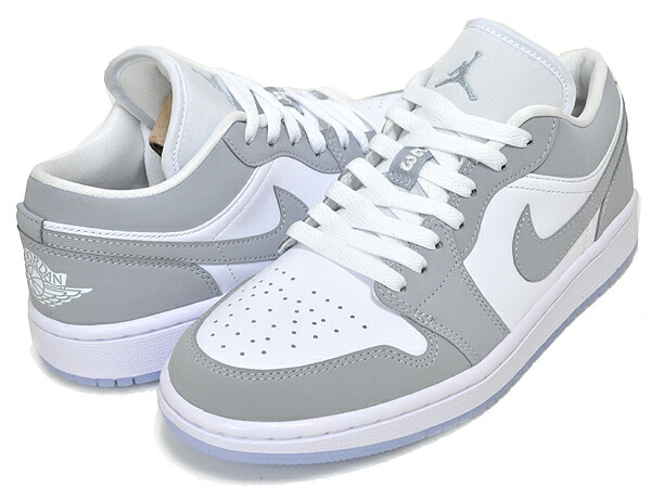 [最短即日発送!! & お得なクーポン!!] 【ナイキ ウィメンズ エアジョーダン 1 ロー】NIKE WMNS AIR JORDAN 1 LOW white/wolf grey-aluminum dc0774-105 レディース スニーカー AJI ホワイト ウルフグレー