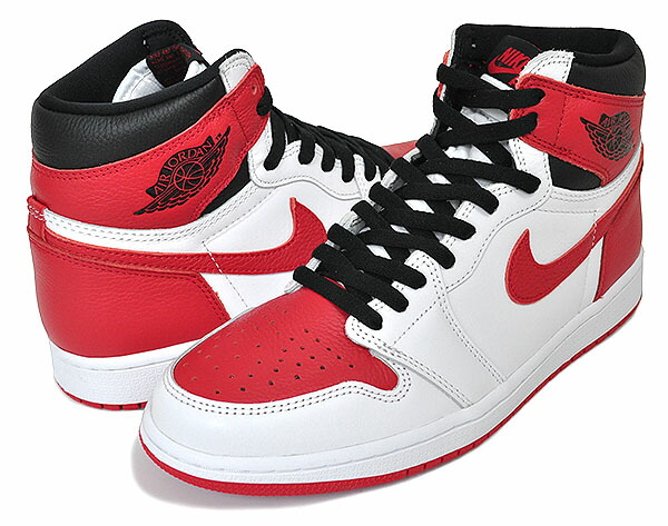 ナイキ エア ジョーダン1 レトロハイホワイト/ユニバーシティーレッド/ブラック Amazon | メンズ Jordan 1 レトロハイOG ヘリテージホワイト