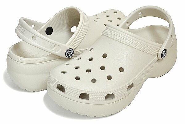 [ ポイント5倍&最大2000円OFFクーポン ] 【クロックス クラシック プラットフォーム クロッグ ウィメンズ】crocs CLASSIC PLATFORM CLOG W BONE 206750-2y2 ボーン レディース 厚底 ベージュ 6,424円