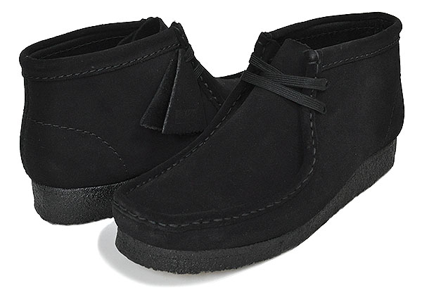 【クラークスClarksワラビーブーツ25.5cm】オリジナルズ　ブラック Clarks ブーツ Originals/クラークス オリジナルス WALLABEE