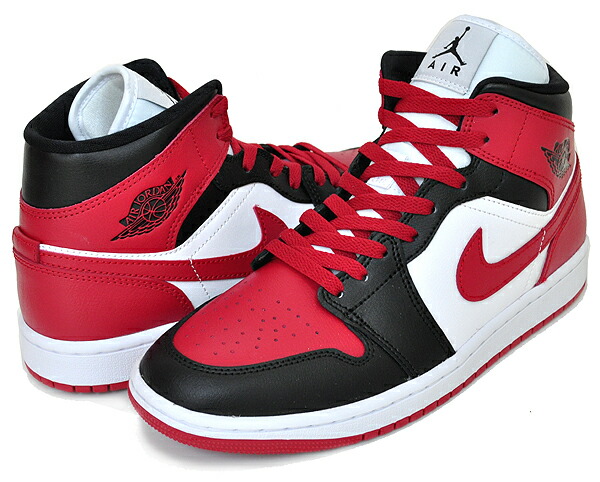 楽天市場】NIKE WMNS AIR JORDAN 1 MID BRED TOE black/gym red