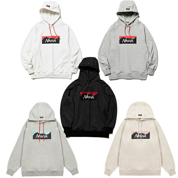 [ 尖んがり5倍\u0026最大限度2000円OFF引き換え証 ] 【ナンガ エコハイブリッドボックスロゴスウェットフーディー】NANGA ECO HYBRID BOX LOGO SWEAT HOODIE 北西2311-1f202 パーカー ティーシャツ BOXロゴタイプ Ferre Yarn