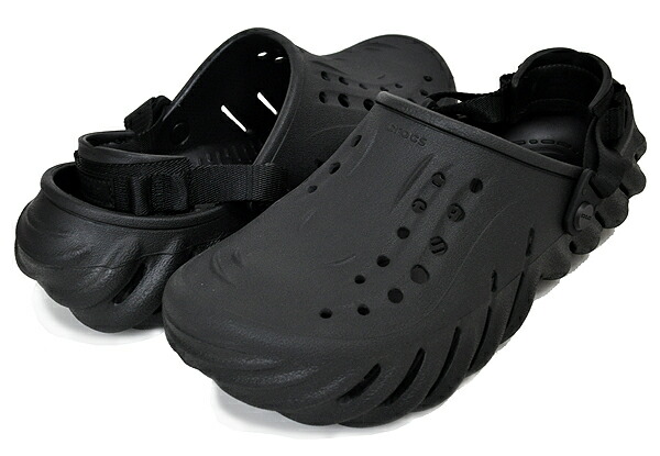 楽天市場】crocs ECHO CLOG BLACK 207937-001 クロックス エコー