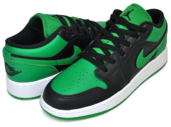 [最短即日発送!! & お得なクーポン!!] 【ナイキ エアジョーダン 1 ロー ガールズ】NIKE AIR JORDAN 1 LOW (GS) black/black-luckey green-white 553560-065 レディース スニーカー AJ1 ブラック ラッキーグリーン 11,839円