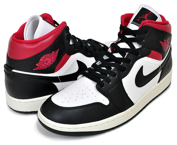 [最短即日発送!! & お得なクーポン!!] 【ナイキ ウィメンズ エアジョーダン 1 ミッド】NIKE WMNS AIR JORDAN 1 MID black/gym red-sail bq6472-061 スニーカー AJ1 ブラック ジムレッド セイル 14,629円