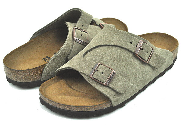 [ ポイントUP & 最大2000円OFFクーポン ] 【ビルケンシュトック チューリッヒ ナロー】BIRKENSTOCK ZURICH BS (NARROW FIT) TAUPE 0050463 ナローフィット トープ スウェード ベルト サンダル Zrich