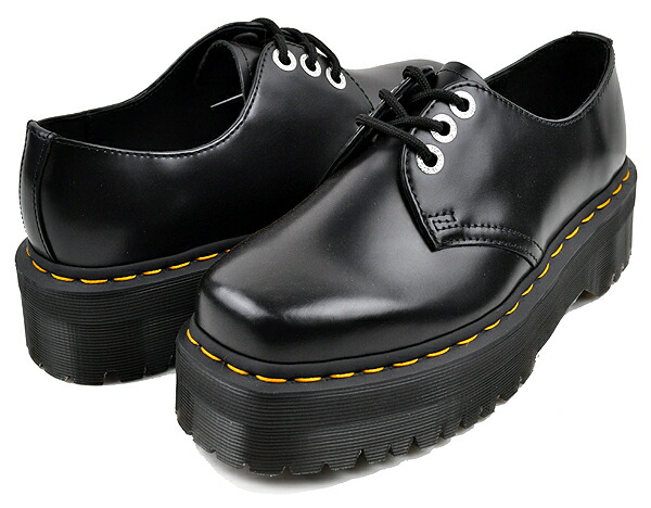 楽天市場】Dr.Martens 1461 QUAD SQUARED POLISHED SMOOTH BLACK