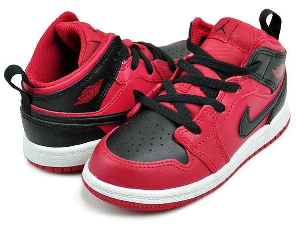 楽天市場】NIKE JORDAN 1 MID (TD) gym red/black-white 640735