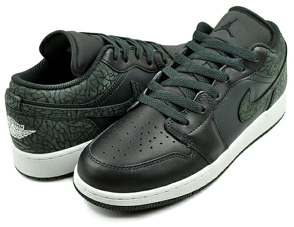 [最短即日発送!! & お得なクーポン!!] 【ナイキ エアジョーダン 1 ロー SE ガールズ】NIKE AIR JORDAN 1 LOW SE(GS) off noir/blk-wht-blk fb9908-001 レディース スニーカー AJ1 ブラック エレファント