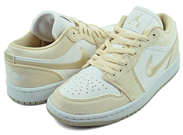[18日はご愛顧感謝デー＆ポイント5倍!!]【ナイキ ウィメンズ エアジョーダン 1 ロー】NIKE WMNS AIR JORDAN 1 LOW SE team gold/sail fn3722-701 レディース スニーカー AJ1 キャンバス チーム ゴールド セイル MOVE TO ZERO