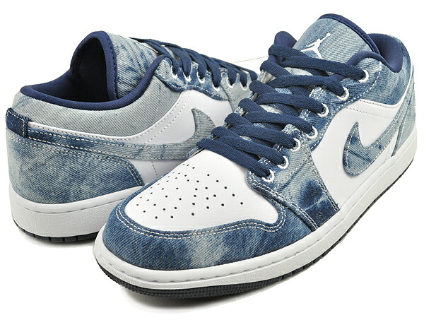 楽天市場】NIKE AIR JORDAN 1 LOW SE WASHED DENIM wht/wht-midnight