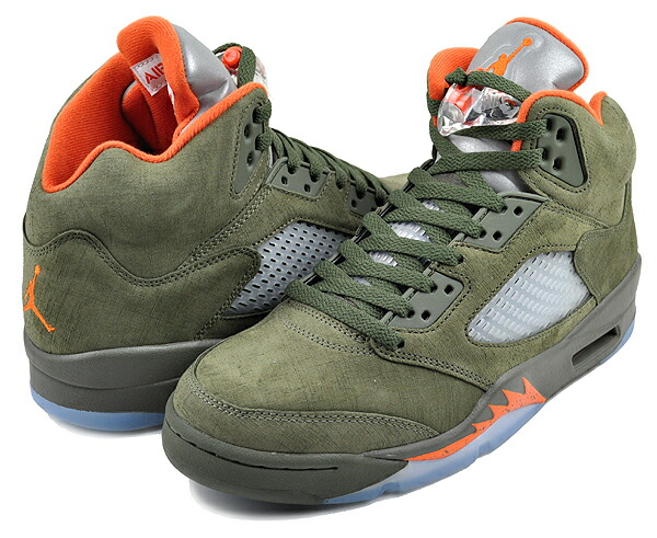 楽天市場】NIKE AIR JORDAN 5 RETRO ARMY OLIVE/SOLAR ORANGE