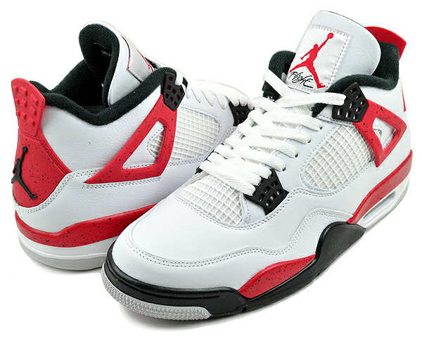楽天市場】NIKE AIR JORDAN 4 RETRO RED CEMENT white/fire red