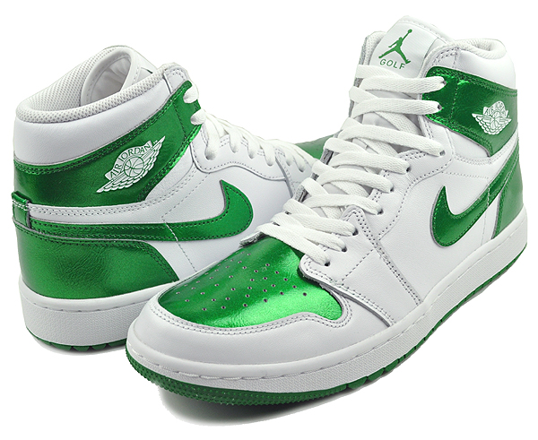 エアジョーダン ゴルフシューズ ホワイト/グリーン 楽天市場】NIKE AIR JORDAN 1 HIGH GOLF white/pine green