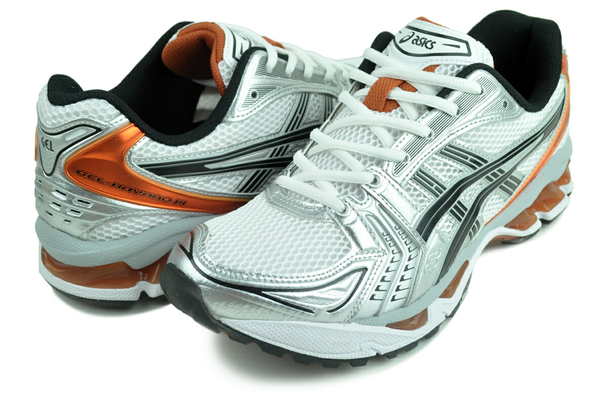 asics GEL-KAYANO 14 1201A019-109 オレンジ asics GEL-KAYANO 14 WHITE/PIQUANT ORANGE（アシックス
