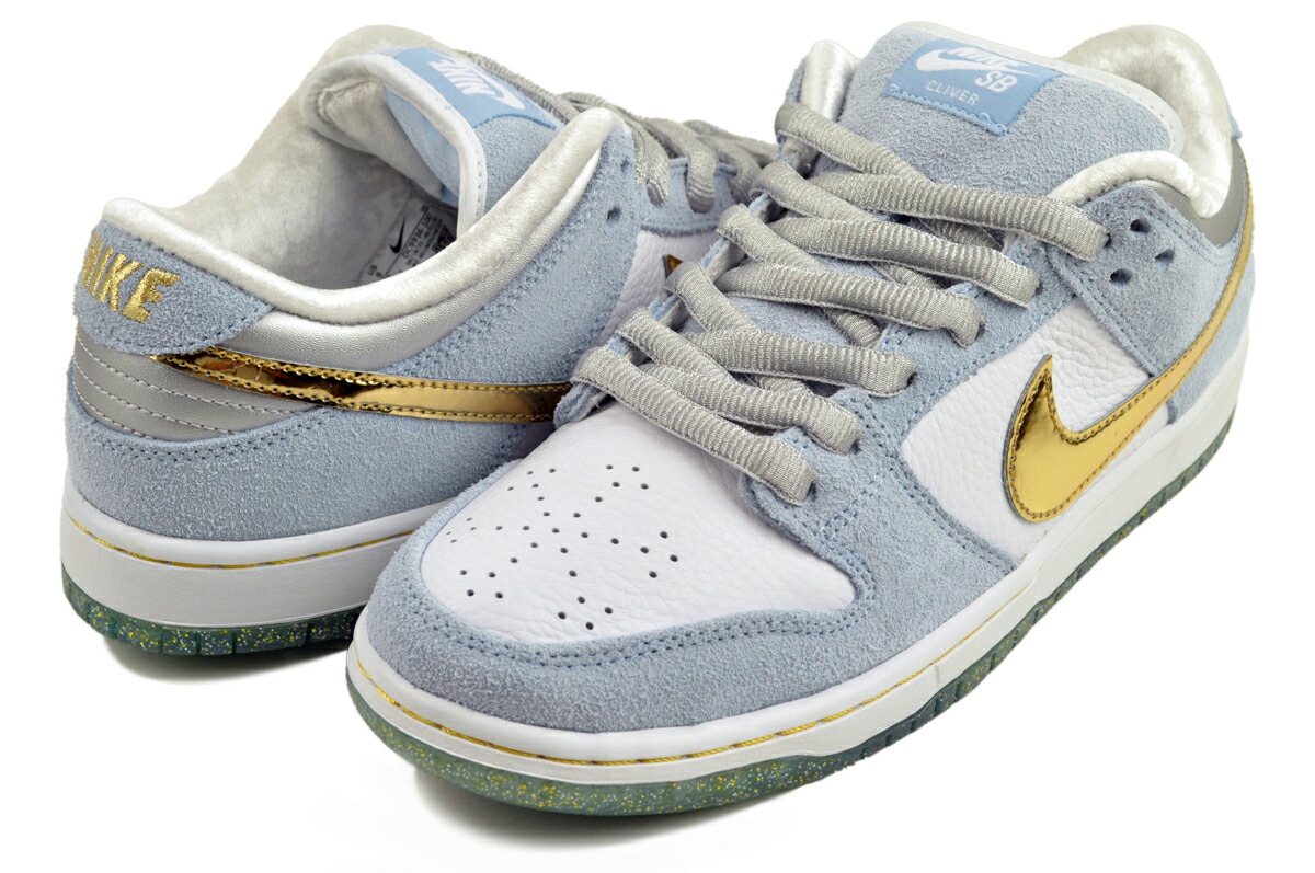 楽天市場】NIKE SB DUNK LOW PRO QS SEAN CLIVER white/metallic gold 