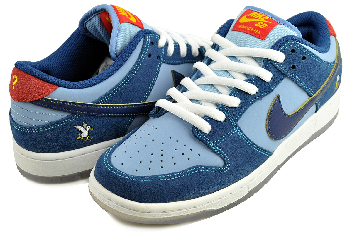 [最短即日発送!! \u0026 お得なクーポン!!] 【ナイキ スケートボーディング ダンク ロー プロ】NIKE SB DUNK LOW PREMIUM WSS coastal blue/coastal blue dx5549-400 WHY SO SAD ? ワイ ソー サッド？ コスタル ブルー ライト カレント ブルー JOHN RATTRAY