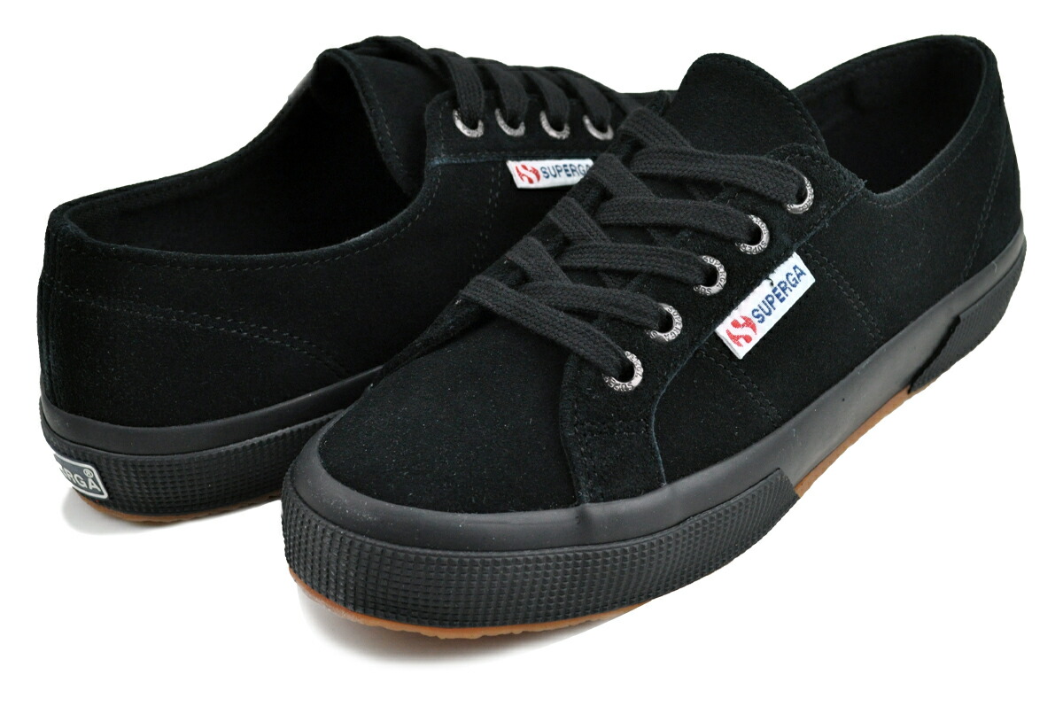 [最短即日発送!! & お得なクーポン!!] 【スペルガ 2750 スエード】SUPERGA 2750 SUEDE FULL BLACK s111e6w-a09 ブラック スウェード レディース スニーカー