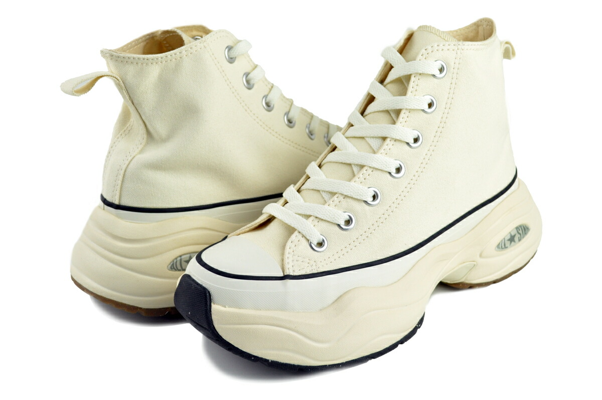 [ ポイントUP & 最大2000円OFFクーポン ] 【コンバース オールスター アール サージトレーナー ハイ】CONVERSE ALL STAR SURGETRAINER HI OFF WHITE 31312402 オフホワイト レディース 厚底 スニーカー インジェクションE.V.A.