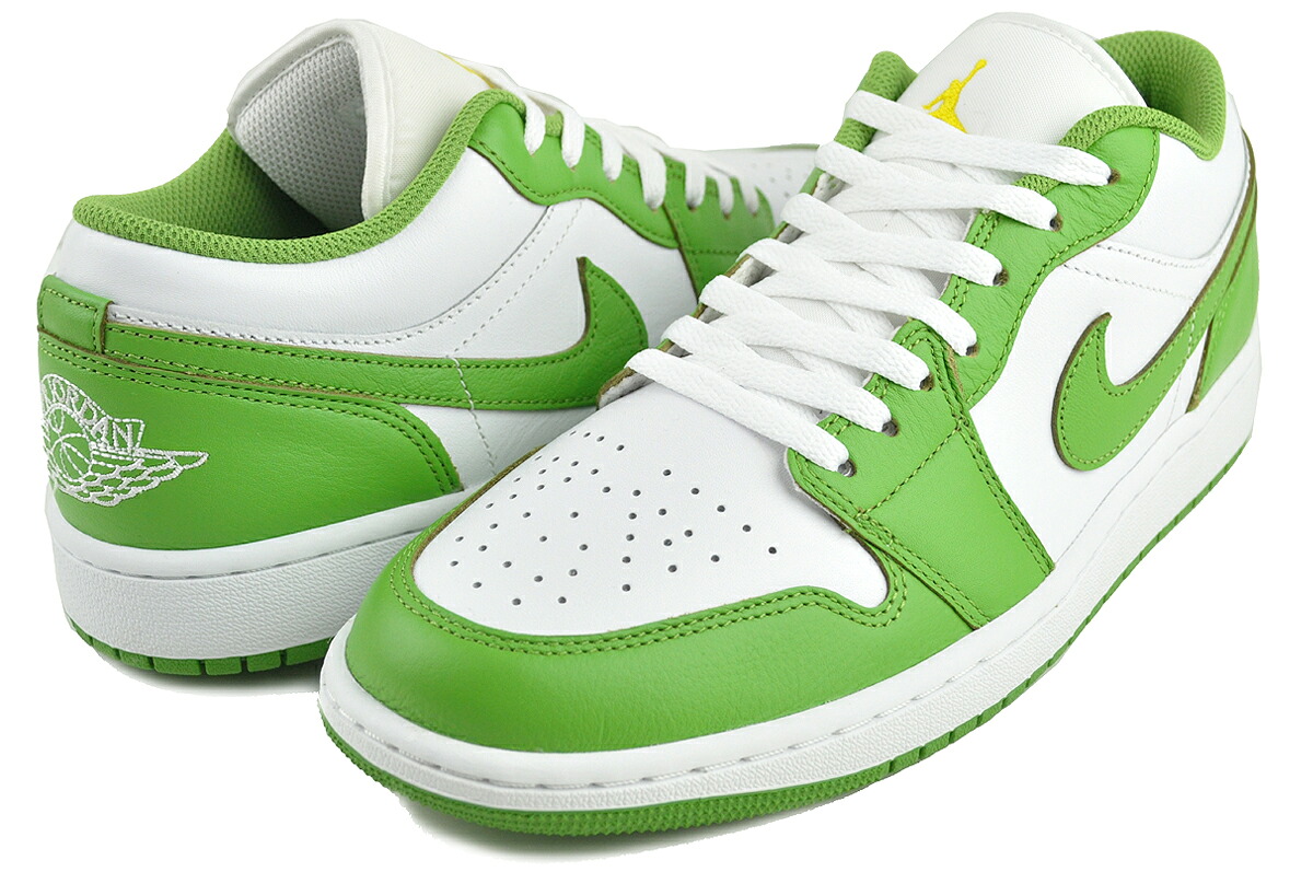 [ ポイントUP & 最大2000円OFFクーポン ] 【ナイキ エアジョーダン 1 ロー SE】NIKE AIR JORDAN 1 LOW SE white/chlorophyll-lightening hf4823-100 AJ1 ホワイト ライトニング クロロフィル グリーン｜LTD SPORTS ONLINE STORE