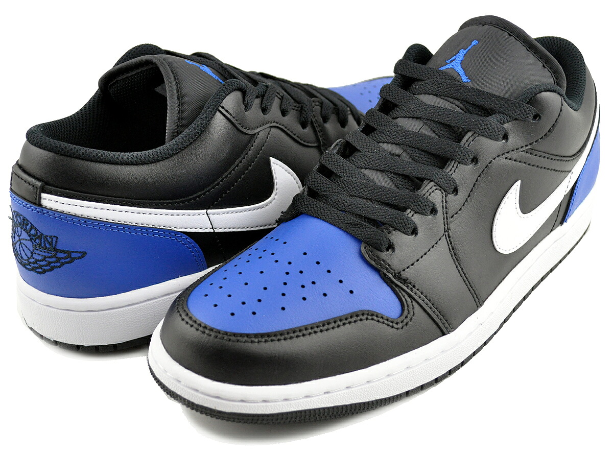 [ 尖んがり5倍\u0026最大限度2000円OFF引き換え証 ] 【ナイキ エアジョーダン 1 置き目】NIKE AIR JORDAN 1 LOW black/white-game royal 553558-042 黒いこと 力くらべロイヤル