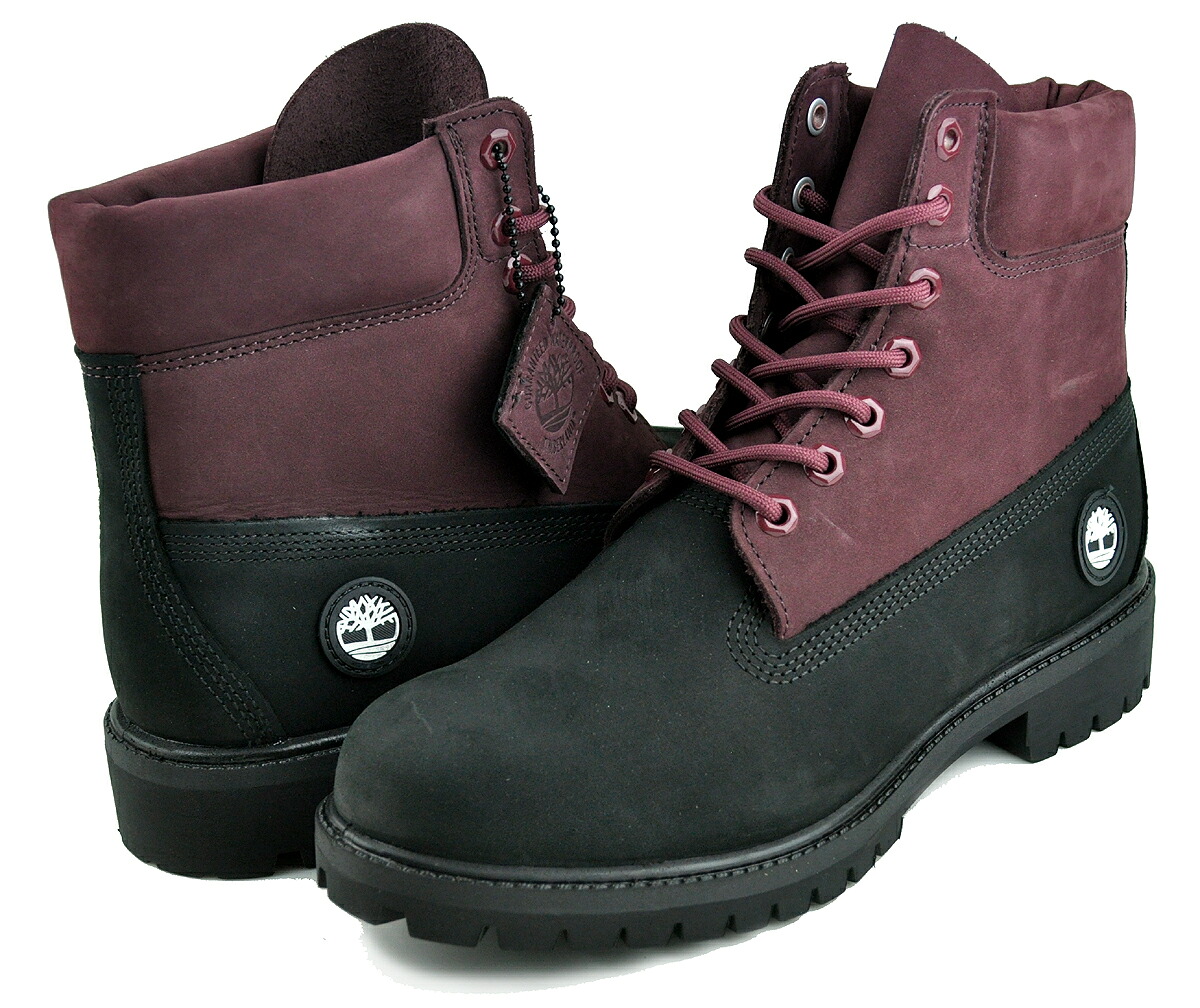 [ ポイントUP & 最大2000円OFFクーポン ] 【ティンバーランド 6インチ プレミアムブーツ】Timberland 6INCH PREMIUM BOOTS 2TN BLACK NUBUCK BURGUNDY a2p6w-eje ウォータープルーフ レースアップ レザー ブラック バーガンディ｜LTD SPORTS ONLINE STORE