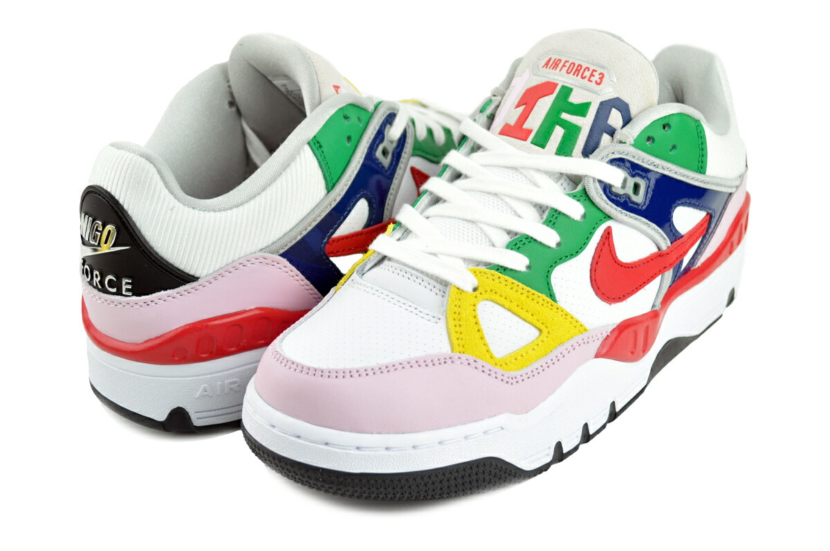 [ ポイントUP & 最大2000円OFFクーポン ] 【ナイキ エアフォース 3 ロー 二ゴー】NIKE AIR FORCE 3 LOW SP NIGO white/university red fq7012-100 スニーカー AFIII ホワイト マルチ コラボ｜LTD SPORTS ONLINE STORE