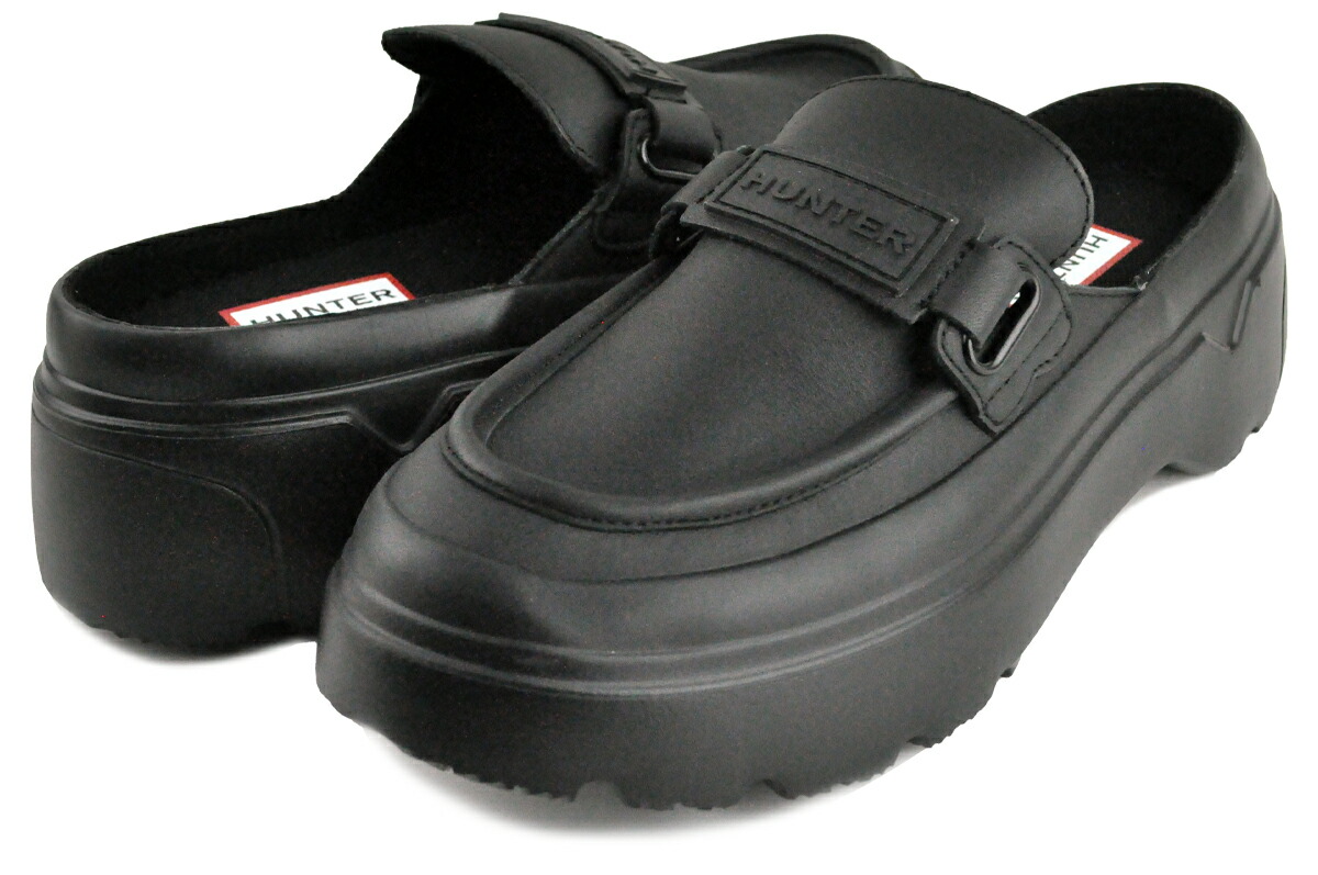 値下げ:HUNTER ブラック ローファーサンダル 1968-d2.jpg