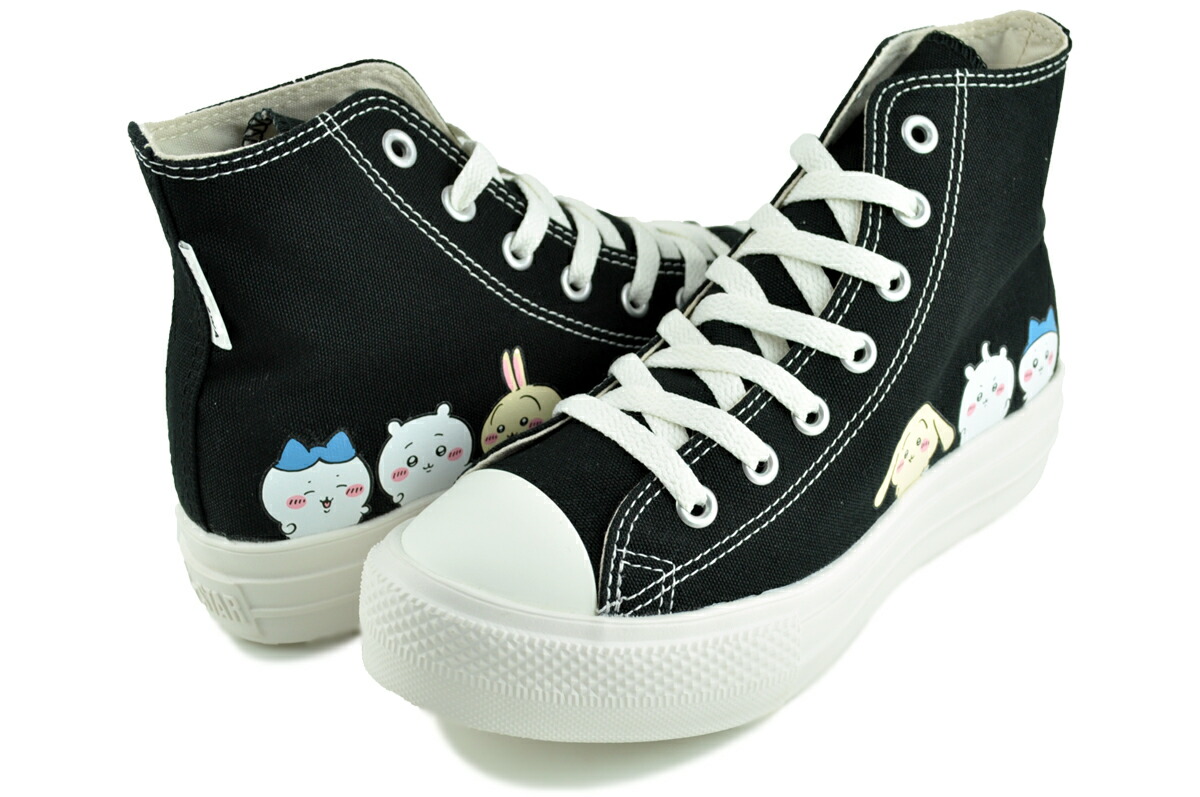 [最短即日発送!! & お得なクーポン!!] コンバース オールスター ライト PLTS PT ハイ ちいかわ ブラック CONVERSE ALL STAR LIGHT PLTS PT HI/CHIIKAWA BLACK(5SE550) 31315241