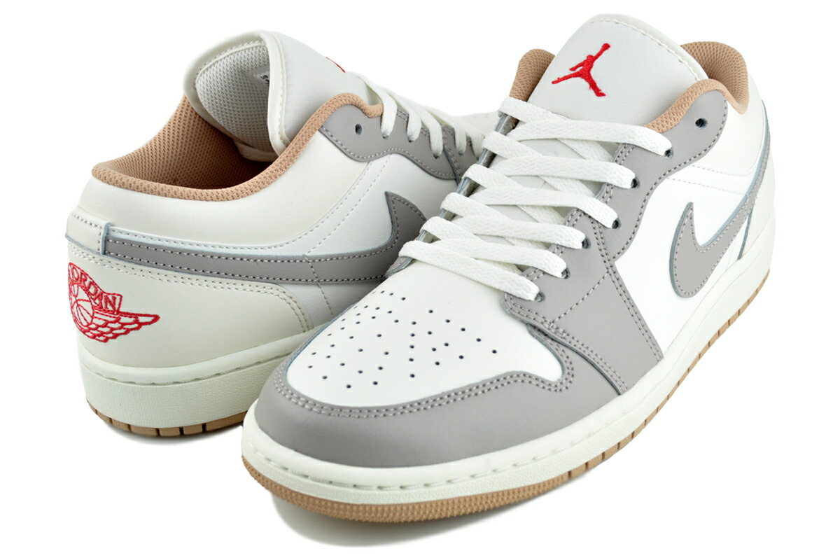極美品 Nike Air Jordan Low グレー/レッド26.5cm Nike Air Jordan 1 Low SE 