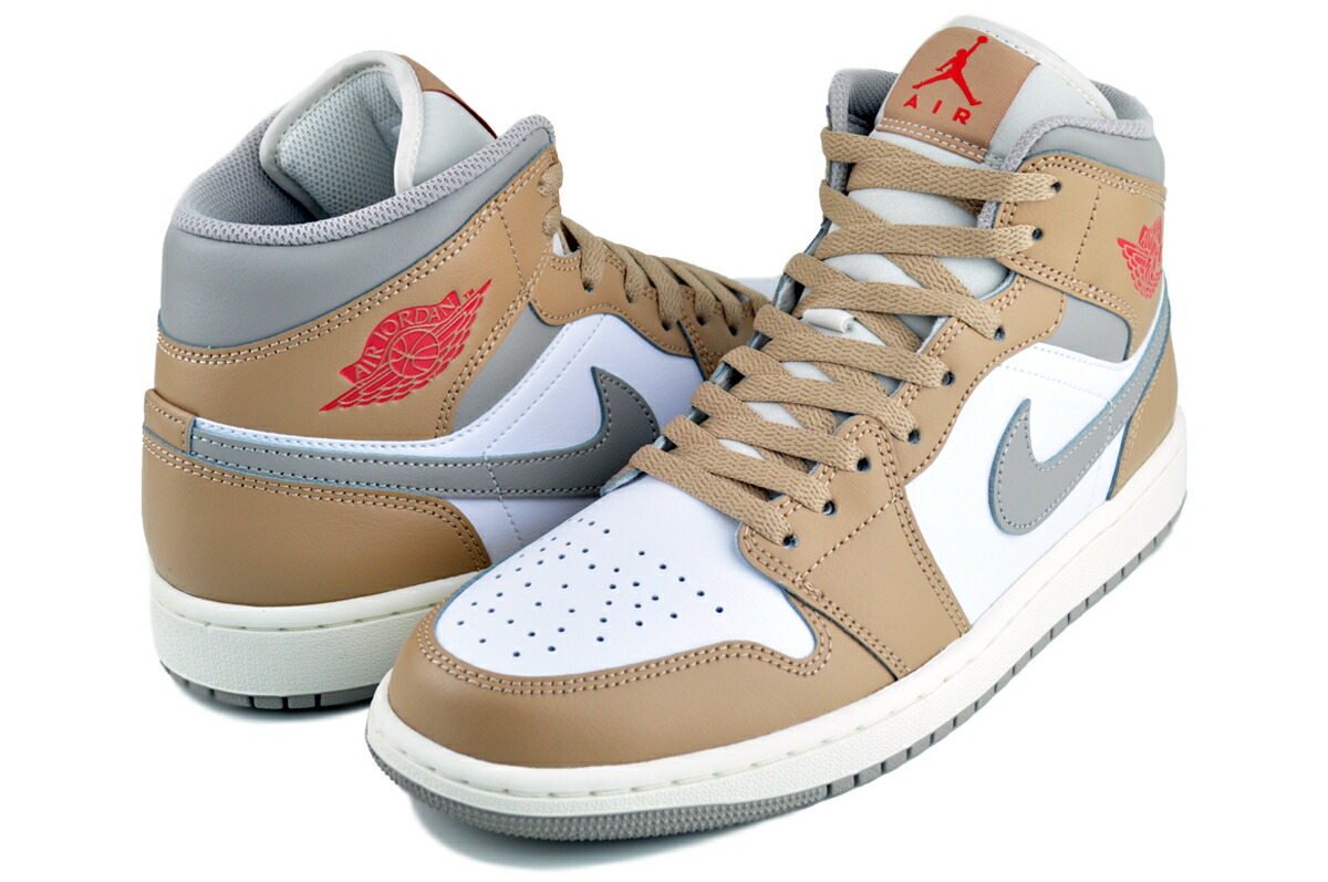 Air Jordan ミッドカット シューズ ホワイト/レッド Nike Air Jordan 1 Mid 