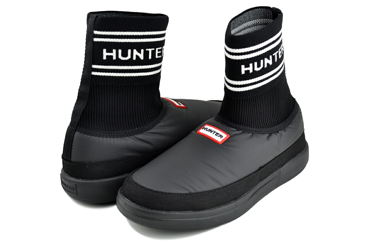 [ ポイントUP & 最大2000円OFFクーポン ] ハンター イン/アウト ハンターニッテッドソック スリッパ ブラック HUNTER U IN/OUT HUNTER KNITTED SOCK SLIPPER BLACK ufs7113ren-blk