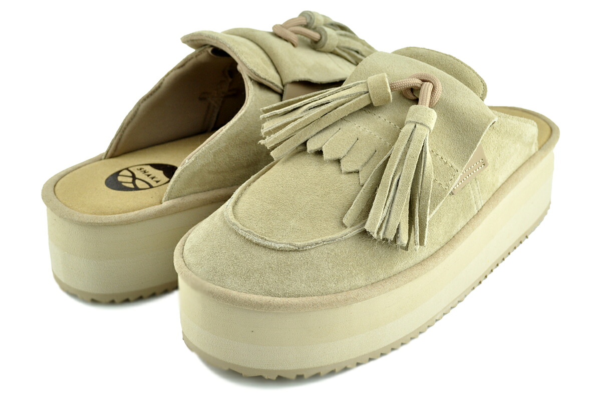 [4/20は「5」のつく日!!+ポイントUP!! ] シャカ タッセル ローファー ミュール プラットフォーム ベージュ SHAKA TASSEL LOAFER MULE PLATFORM BEIGE 00S sk-340-beige