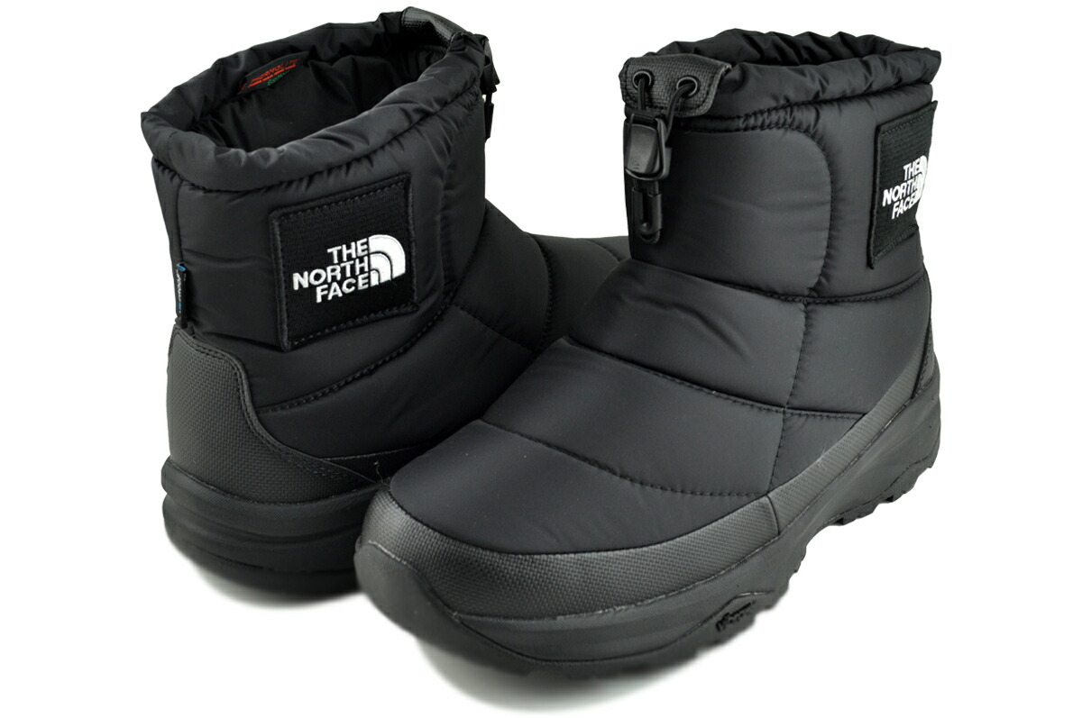 [ ポイントUP & 最大2000円OFFクーポン ] ザ ノース フェイス ヌプシ ブーティー WP ロゴ ショート ブラック ホワイト THE NORTH FACE NUPTSE BOOTIE WP LOGO SHORT TNF BLACK/TNF WHITE nf52280-kw