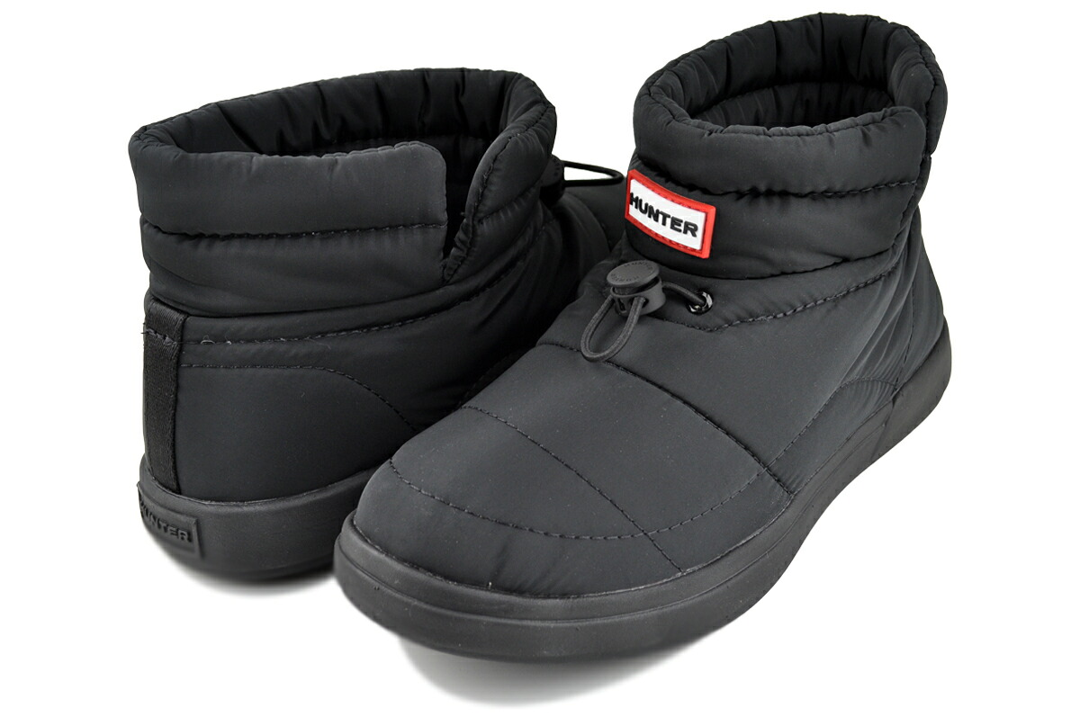 [ ポイントUP & 最大2000円OFFクーポン ] ハンター イン/アウト コージー パフ サイド ベント ブーティー ブラック HUNTER IN/OUT COSY PUFF SIDE VENT BOOTIE BLACK ufs7112wwu-blk