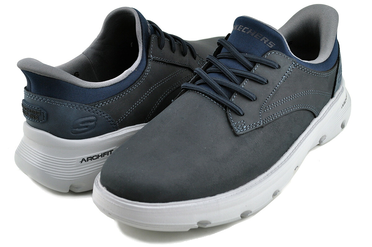 [ ポイントUP & 最大2000円OFFクーポン ] スケッチャーズ アーチフィット ガーザ ラングストン スリップインズ ネイビー SKECHERS ARCH FIT GARZA-LANGSTON SLIP-INS NAVY 205511-nvy｜LTD SPORTS ONLINE STORE