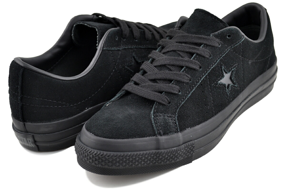 [6/15 は「5」のつく日!! \u0026 尖んがりUP!! ] コンバース 壱はやりっ児 スエードクロス 黒いこと モノ CONVERSE ONE STAR SUEDE BLACK MONO 33702081