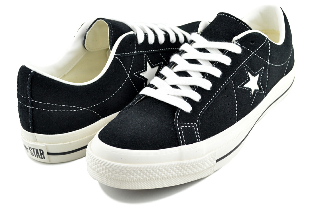 [6/15 は「5」のつく日!! \u0026 尖んがりUP!! ] コンバース 壱はやりっ児 スエードクロス 黒いこと CONVERSE ONE STAR SUEDE BLACK 35200860