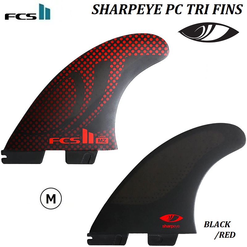 多様な 2022 NEW FCS II FIN THRUSTERS SHARPEYE PC Tri Set MEDIUM - M BLACK RED  エフシーエス 2 ツー シャープアイ ピーシー トライ フィン スラスター FCS2 FCSII ブラック レッド 黒 赤 SE MZ