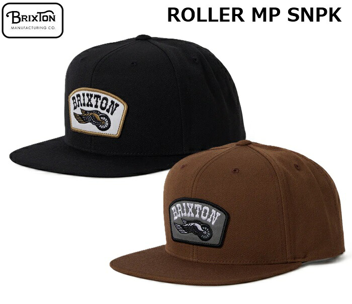 [브릭스턴] [국내정품] ROLLER MP SNPK 캡 모자 스냅백 모자 플랫빌 남성 여성 캡 서핑 스케이트보드 스노보드 블랙 파인콘 브라운 11803
