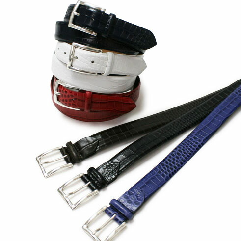 ルッチカーレ 一風変わった / luccicare original BELT / クロコ 型押し なめし革 三尺帯【全6色】